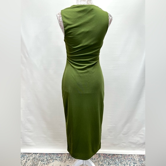 WAYF Sap Green drape neck sleeveless midi dress size S. - Picture 7 of 16